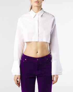 CAMICIA CROPPED ''MARTINA''  BIANCA