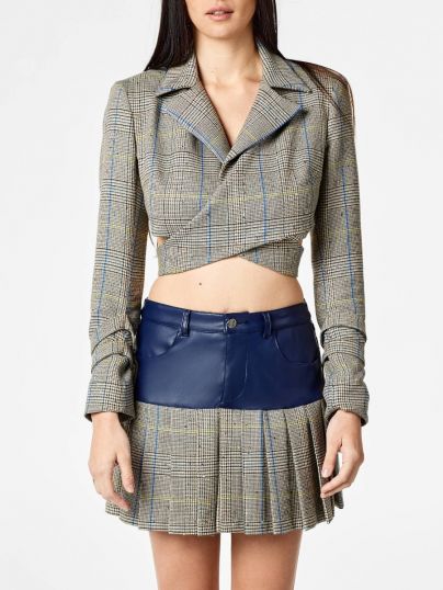BLAZER CORTO ''MARY-KATE'' SCACCO PRINCIPE DI GALLES