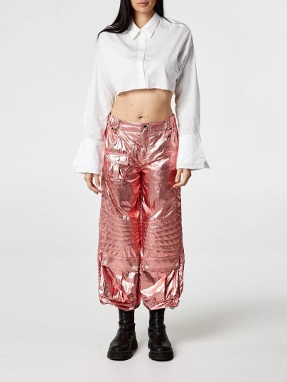 PANTALONE CARGO IN NYLON ''APRIL'' ROSE GOLD